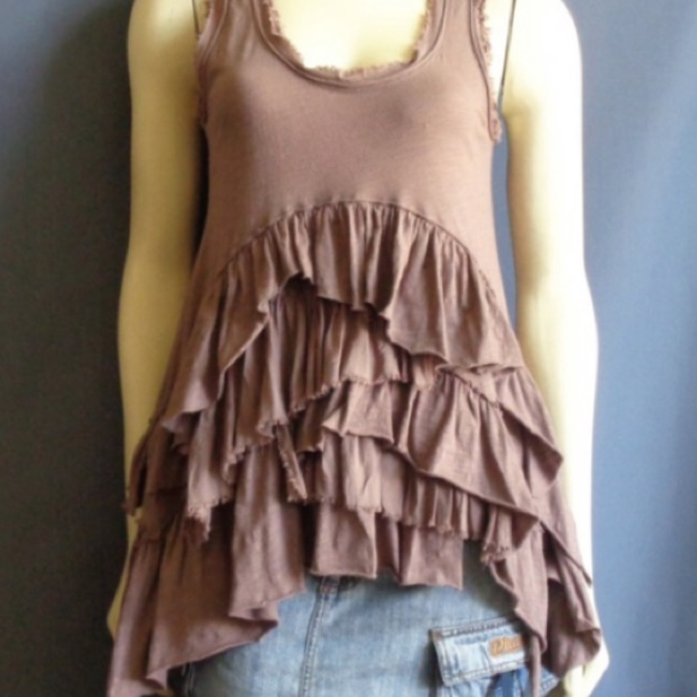 ANTHROPOLOGIE Ruffle Tank